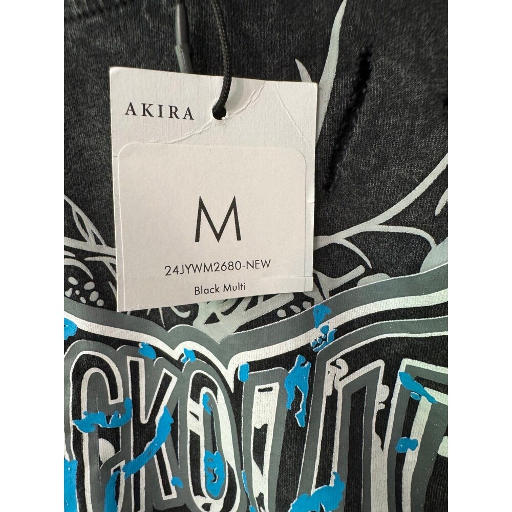 AKIRA KNOCK YOURSELF OUT DISTRESSED TEE AND HAT COMBO medium nwt *no chains* - Picture 5 of 8